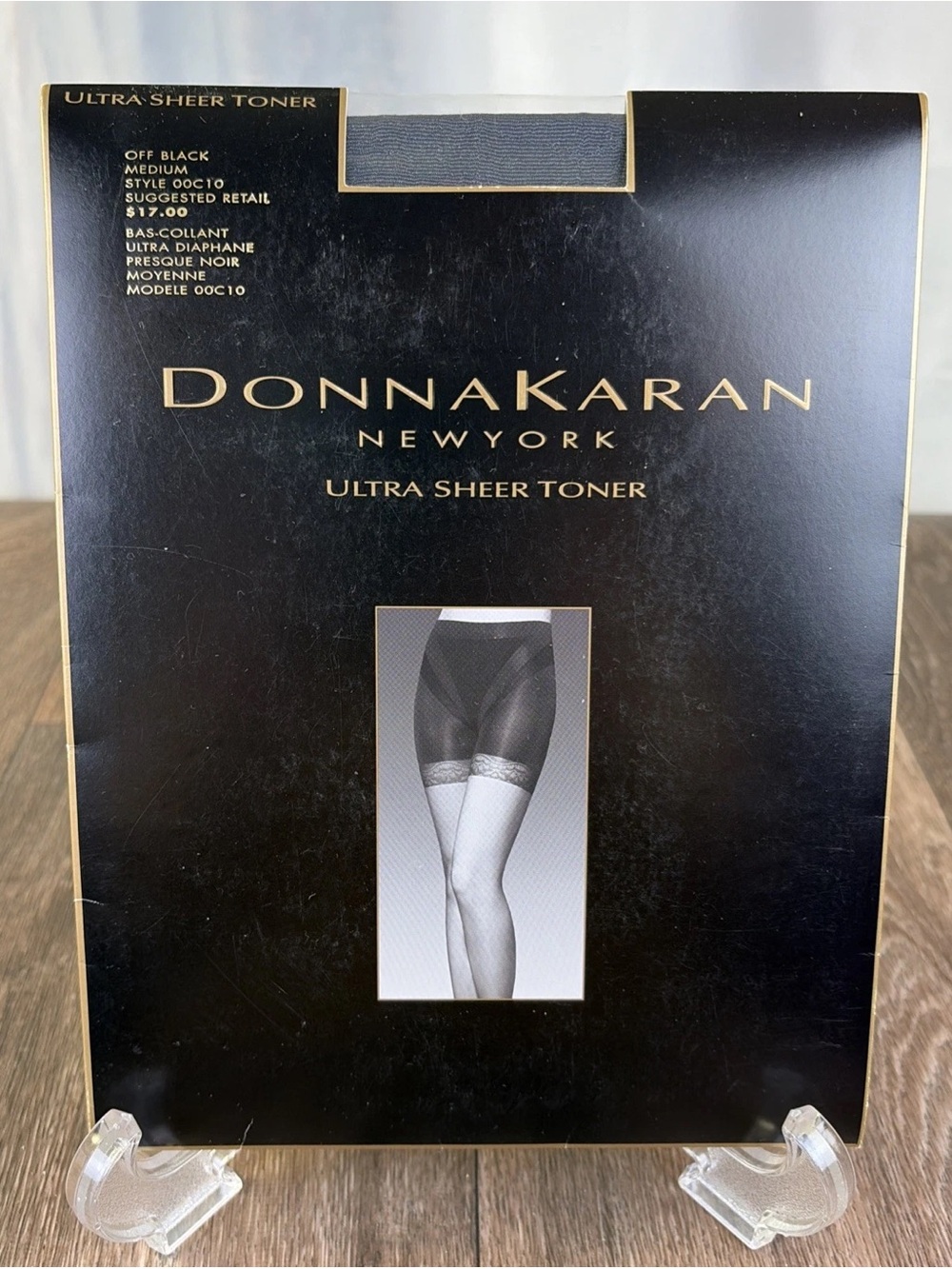 Donna Karan Ultra Sheer Toner Off Black Medium C10 Pantyhose